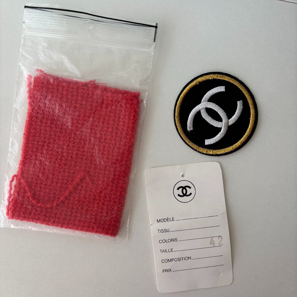 SOLD* Chanel CC Logo Iron On Patch black 2.2" wide